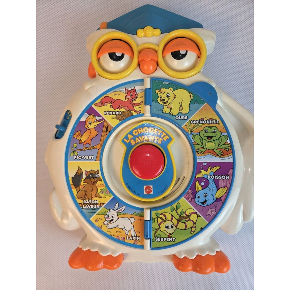 Mattel 1996 Vintage Whoo Says French Version La Chouette Savante Work Used